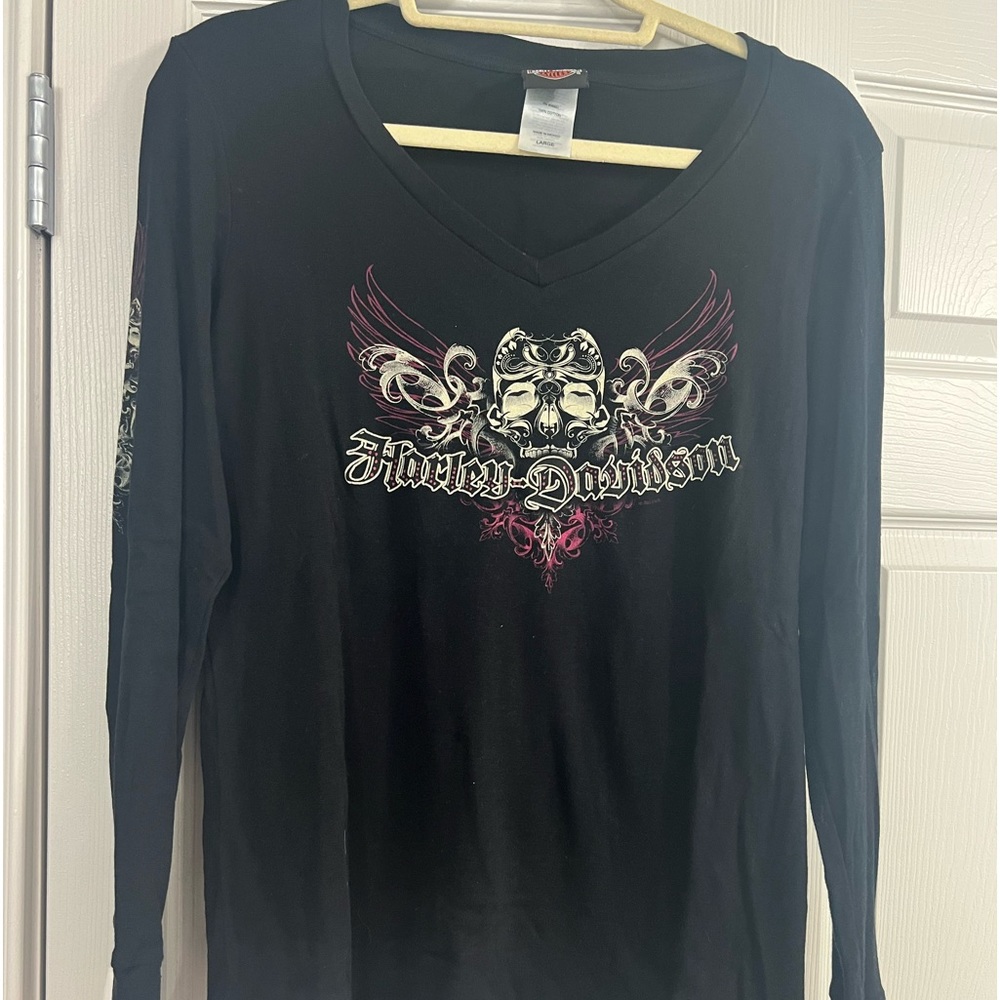 Harley Davidson black long sleeve tee